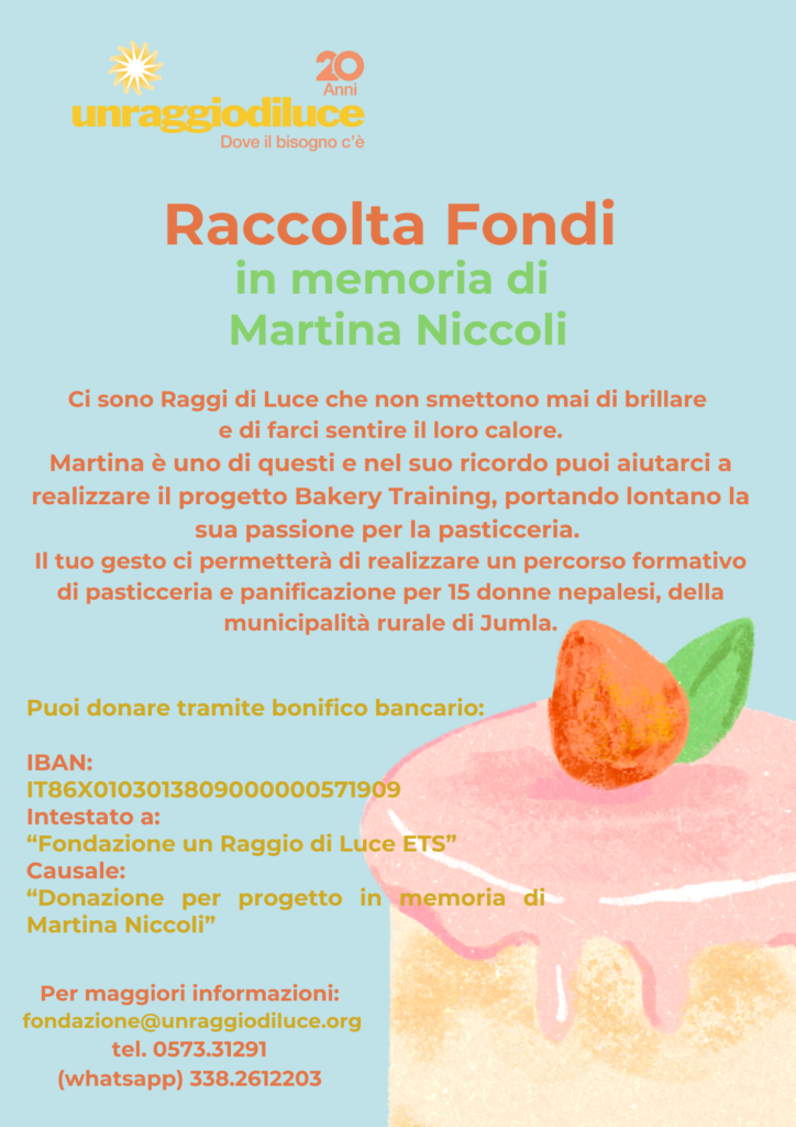 Bakery Training, una raccolta fondi in ricordo di Martina Niccoli